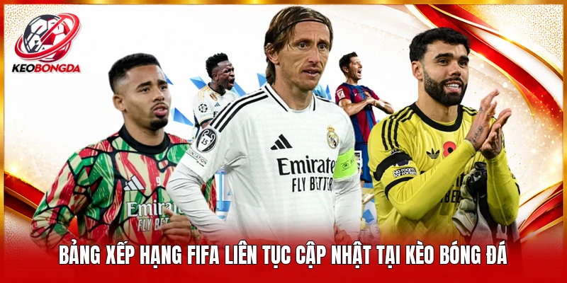 Bảng xếp hạng FIFA liên tục cập nhật tại kèo bóng đá